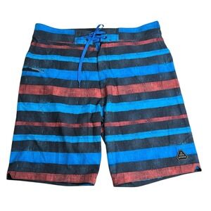 Prana Mens 36 Standard Fenton Boardshort‎ 10" Inseam Multicolor Stripe